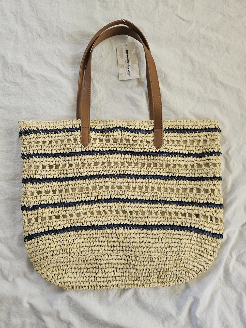 🌴 Tommy Bahama Natural Straw Tote Bag – New With Tags 🌴